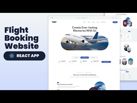 ✈️ Create Responsive Flight Booking Website using React JS | + Source Code